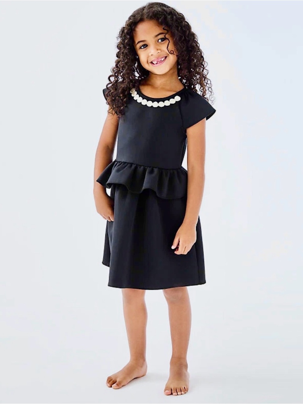 Lilly Pulitzer Girls XS Casey Fit & Flare Dress in Onyx